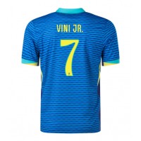 Maglia Calcio Brasile Vinicius Junior #7 Seconda Divisa Copa America 2024 Manica Corta